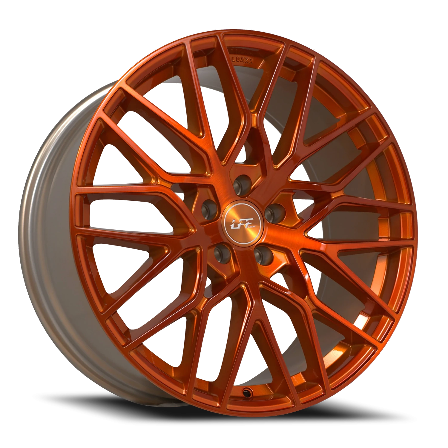 LFF-01 PISTA 20X9 5X112 +32 66.6  Full Brushed Sunset Orange LSJP2