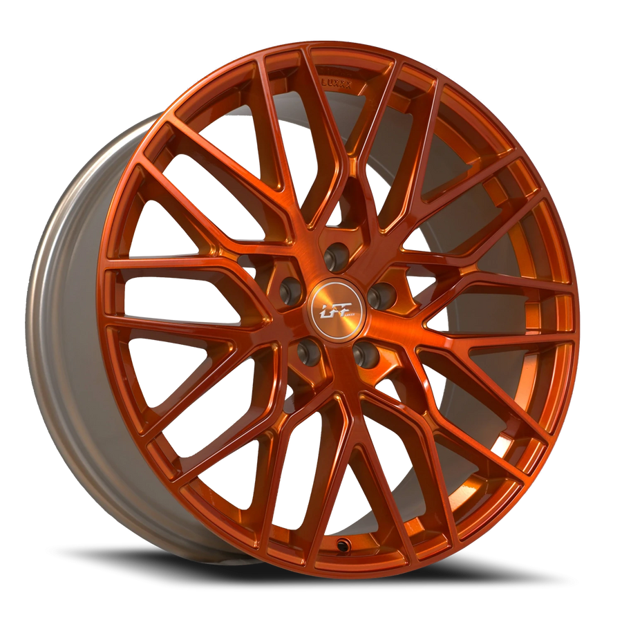 LFF-01 PISTA 20X9 5X112 +32 66.6  Full Brushed Sunset Orange LSJP2