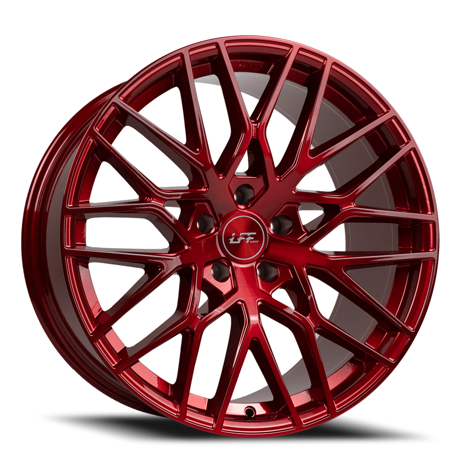 LFF-01 PISTA 20X10.5 5X114.3 +40 73.1 Full Brushed Roja Red LSDP
