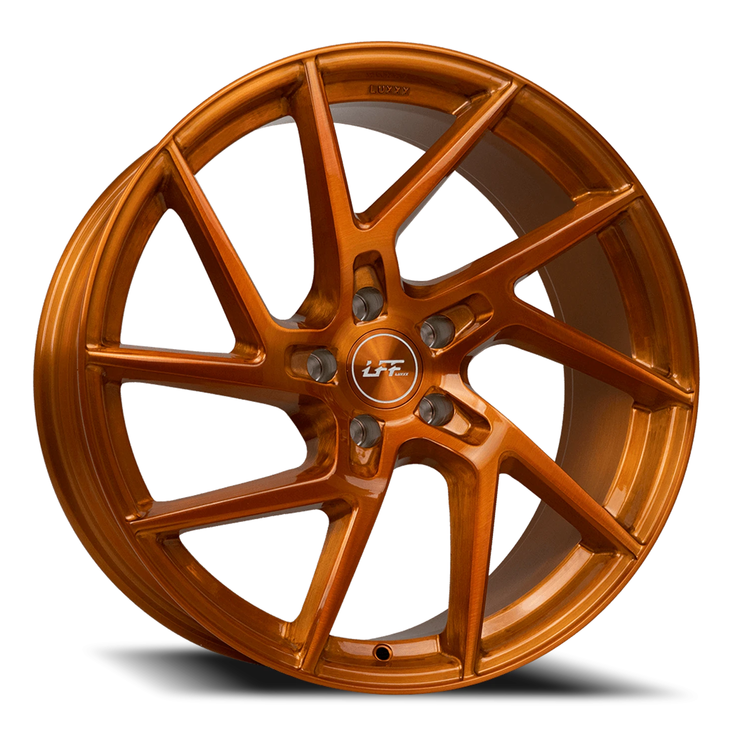 LFF-02 LEON 20X9 5X114.3 +33 73.1  Full Brushed Sunset Orange LSJP2