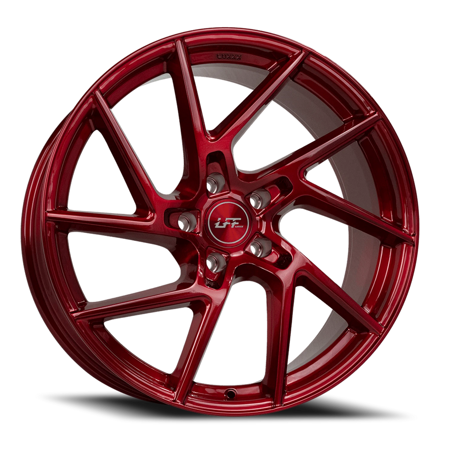 LFF-02 LEON 20X10.5 5X115 +22 73.1 Full Brushed Roja Red LSDP