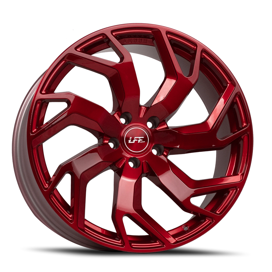 LFF-04 ALFA 20X10.5 5X115 +25 73.1 Brushed Face Roja Red