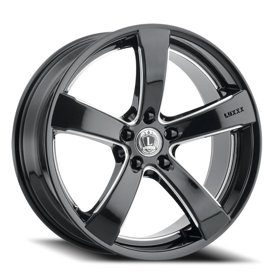 LUX LE1 20X8.5 5X114.3 +31 73.1 Gloss Black Milled