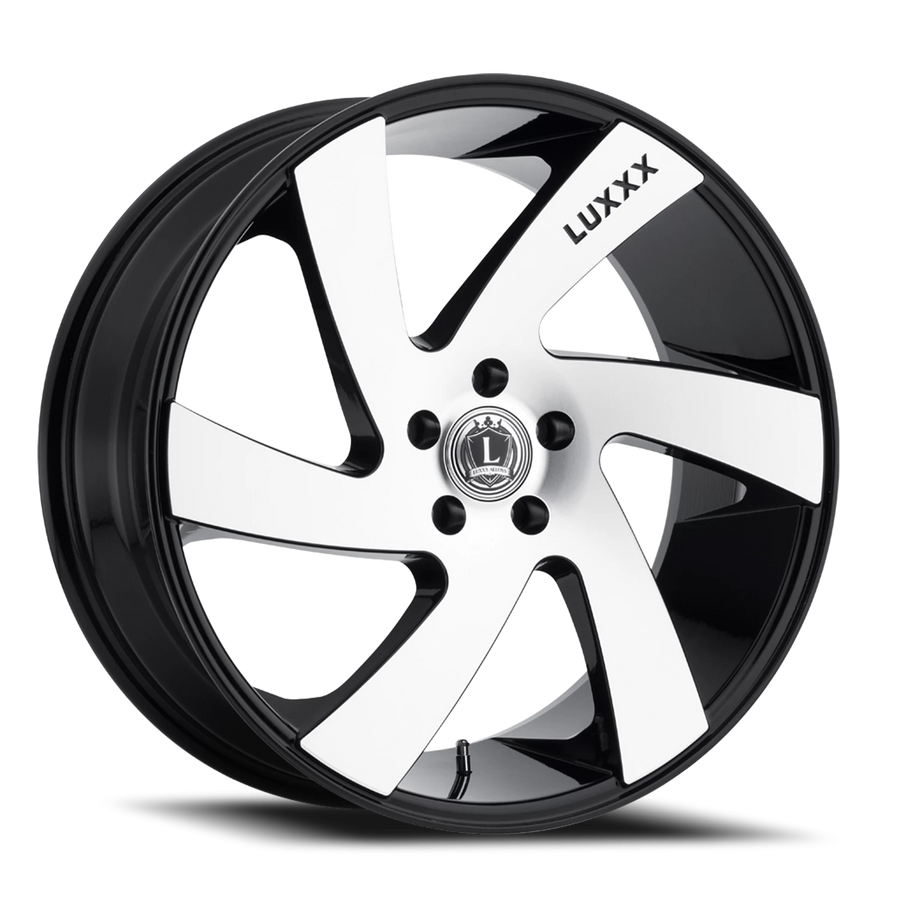 LUX10 24X10 6X139.7 +30 78.1 Gloss Black Machined Face