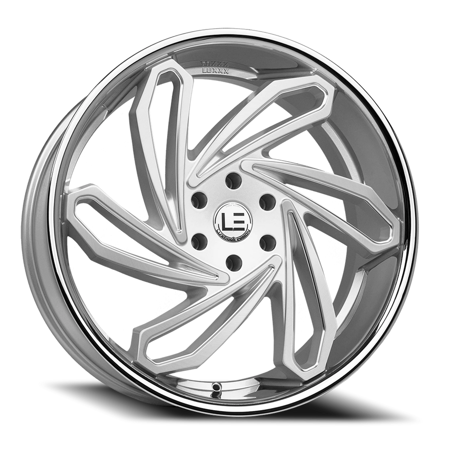 LUXLE10 SSL 20X8.5 5X112 +29 66.6 Brushed Face Milled Stainless Steel Lip
