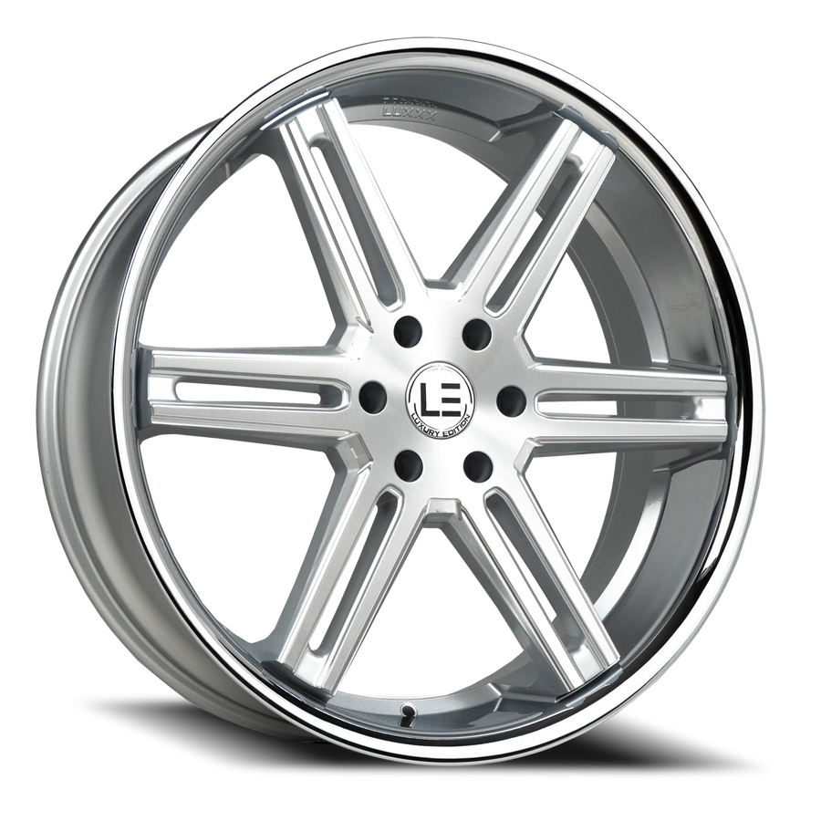 LUXLE12 SSL 24X9.5 6X135 +30 87.1 Brushed Face Milled Stainless Steel Lip