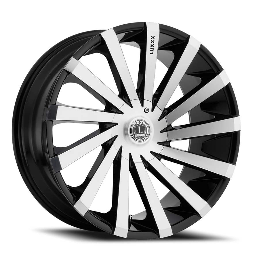 LUX13 18X8 5114.3/120 +35 73.1 Gloss Black Machined Face