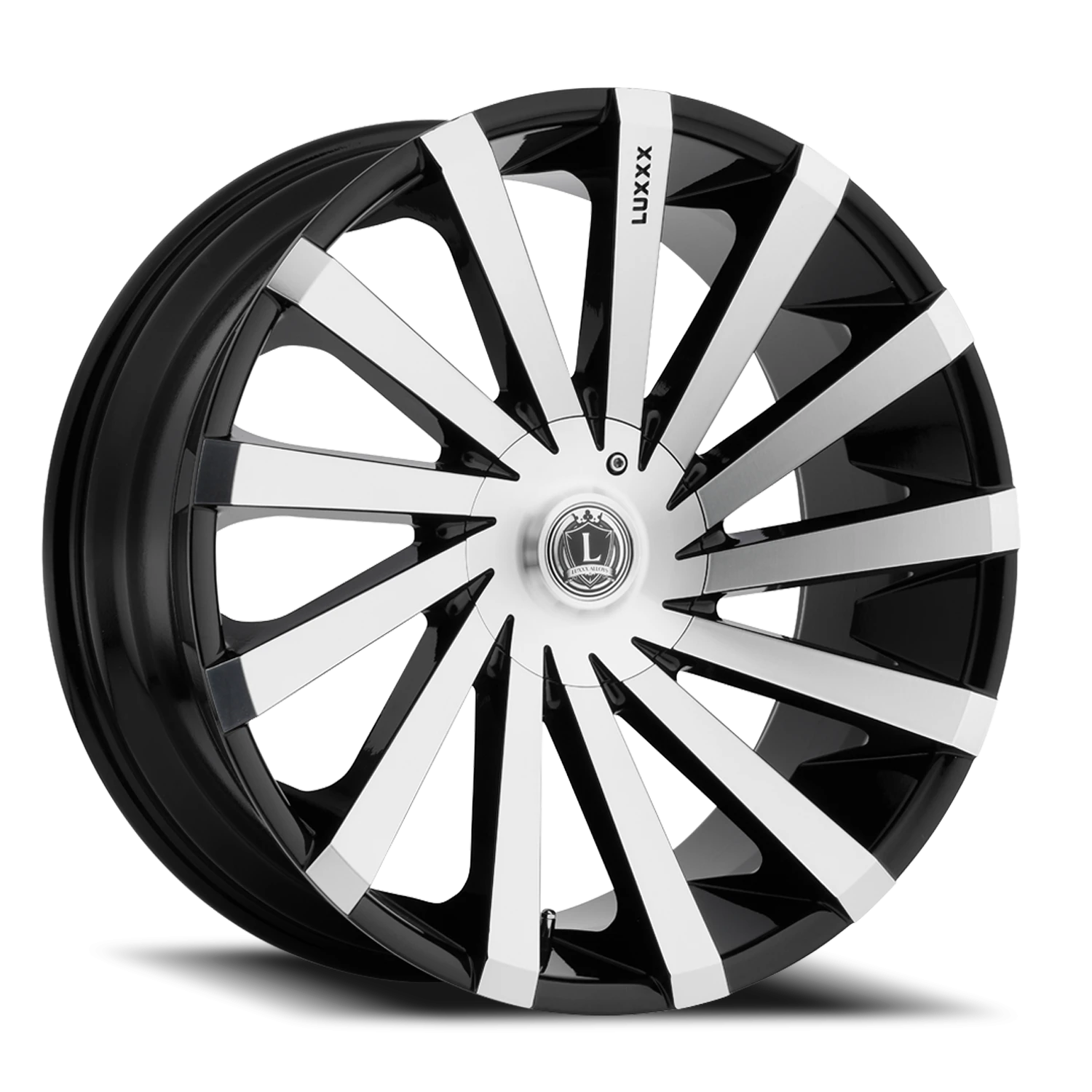 LUX13V 24X9.5 5127/139.7 +18 78.1 Gloss Black Machined Face