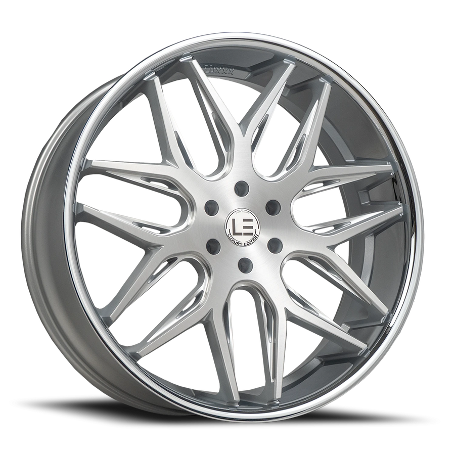 LUXLE14 SSL 22X9 5X115 +15 73.1 Brushed Face Milled Stainless Steel Lip
