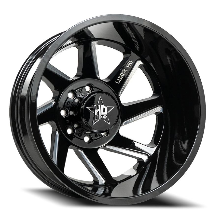 DUALLY HD14 20X8.25 8X200 -192 142 Gloss Black Milled (Rear)
