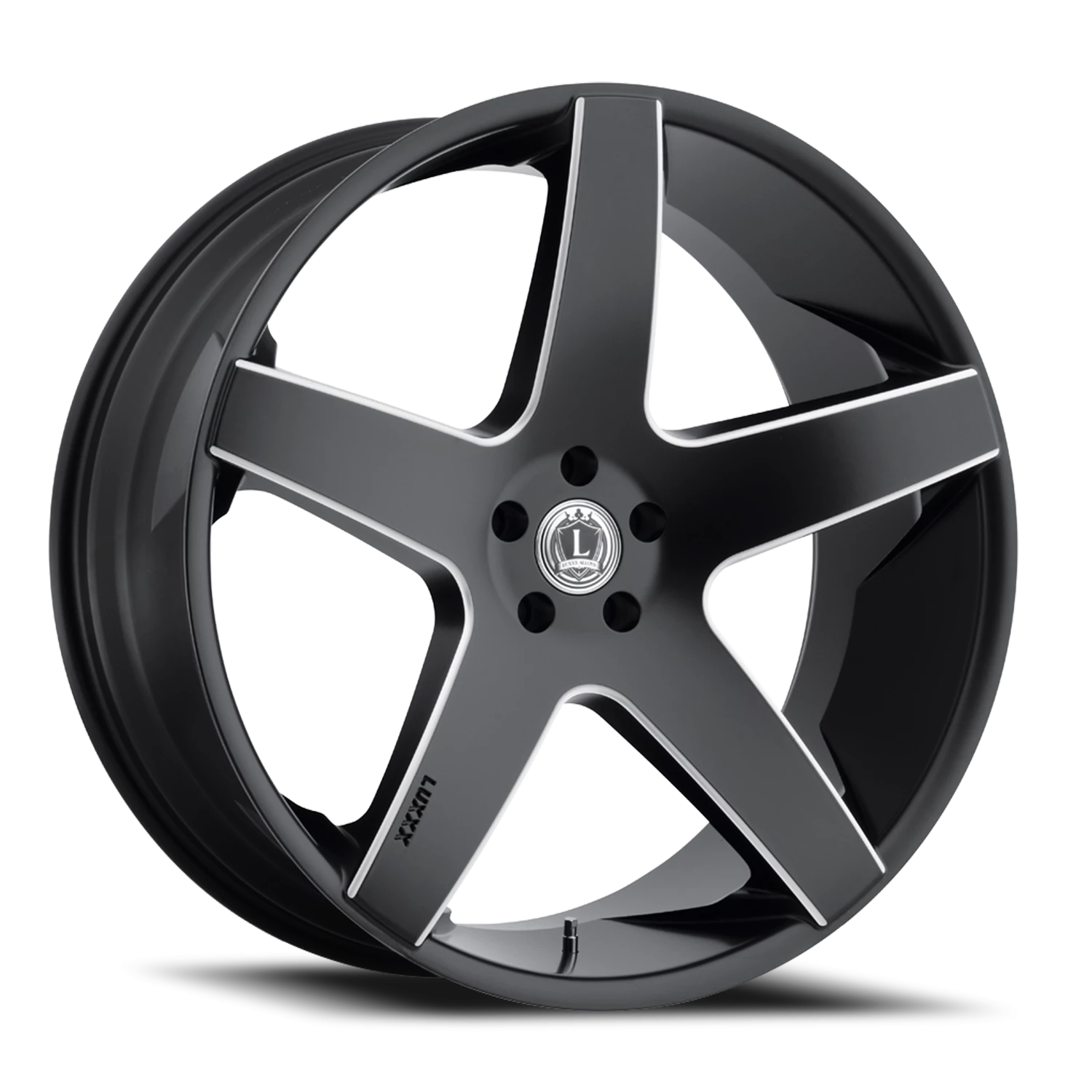 LUX15 24X10 5X115 +20 73.1 Satin Black Milled