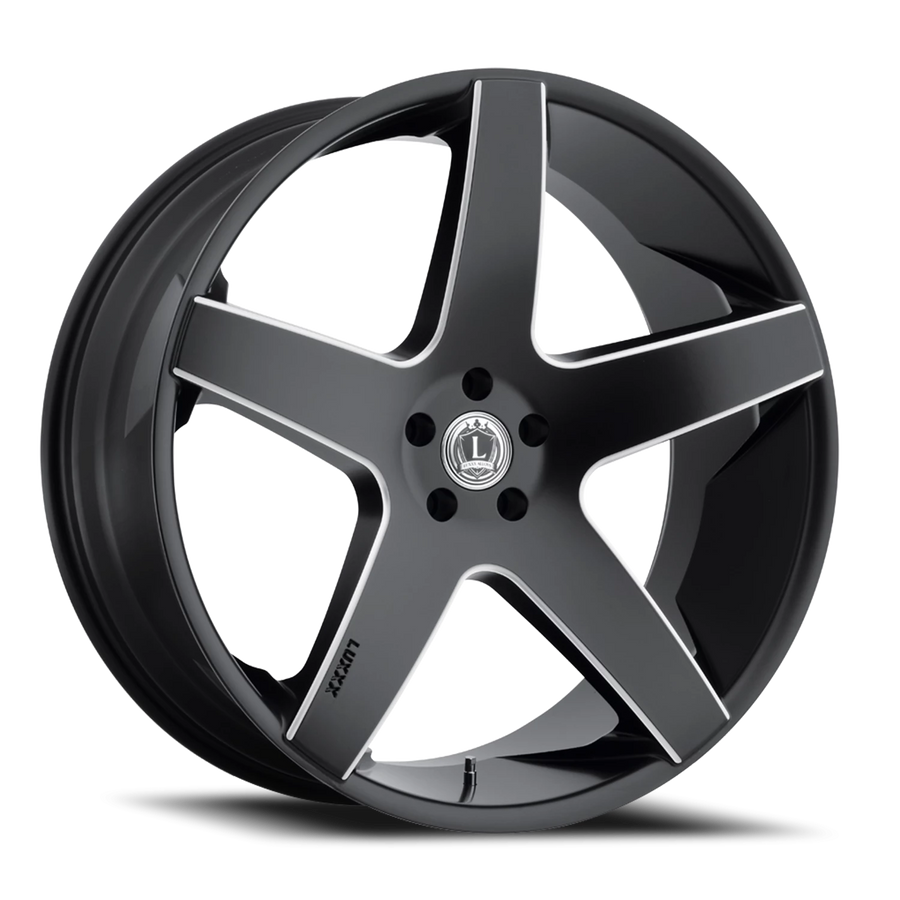 LUX15 24X10 5X115 +20 73.1 Satin Black Milled