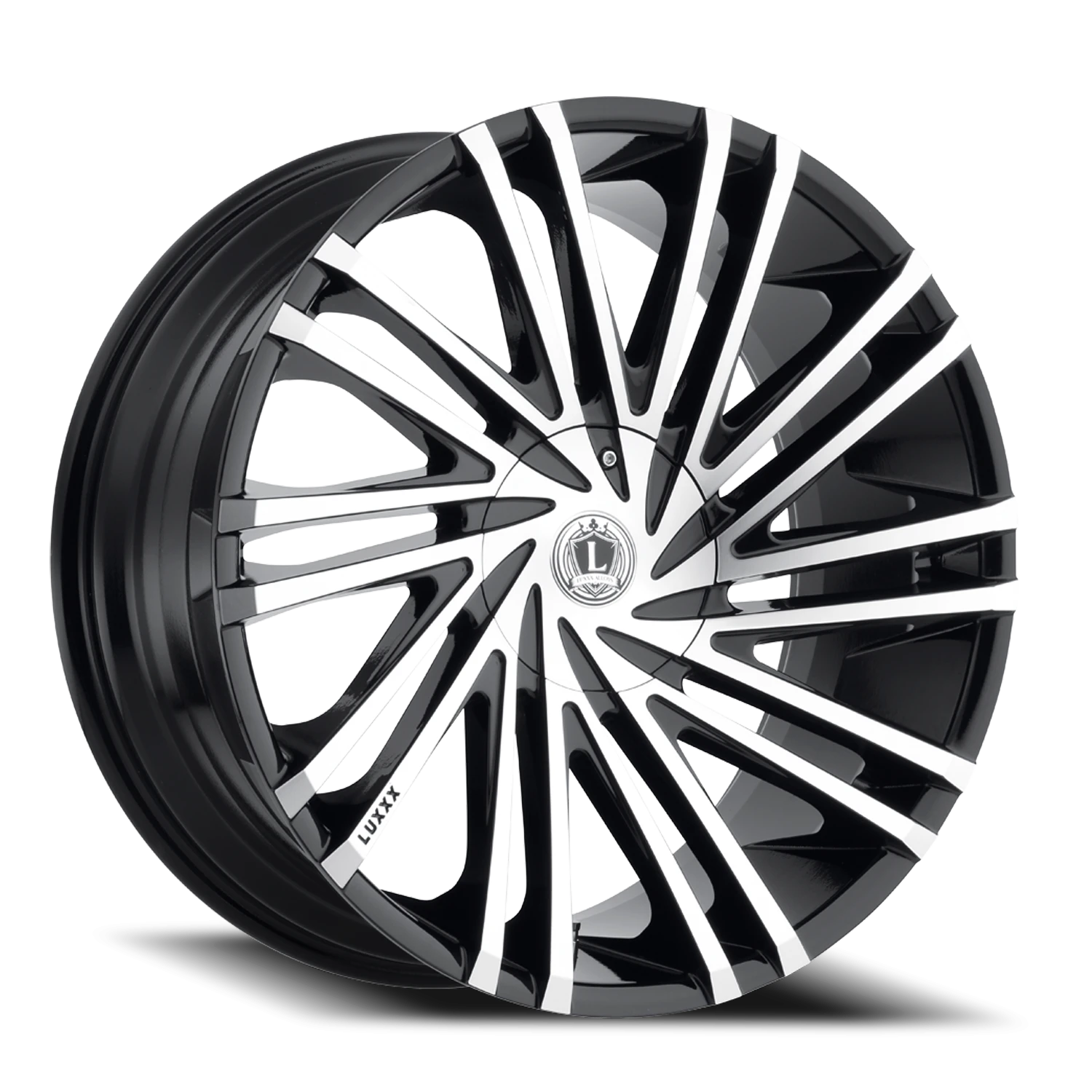 LUX17V 22X9 5112/114.3 +33 73.1 Gloss Black Machined Face