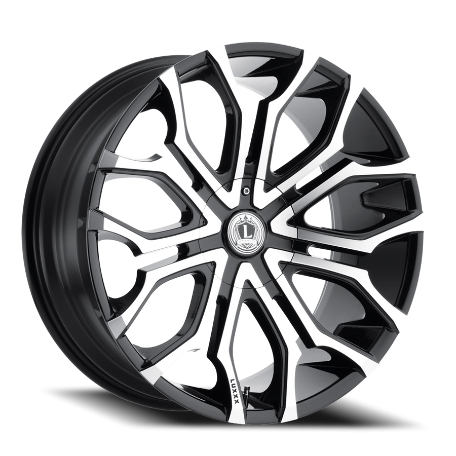 LUX19 24X9.5 6135/139.7 +30 87.1 Gloss Black Machined Face