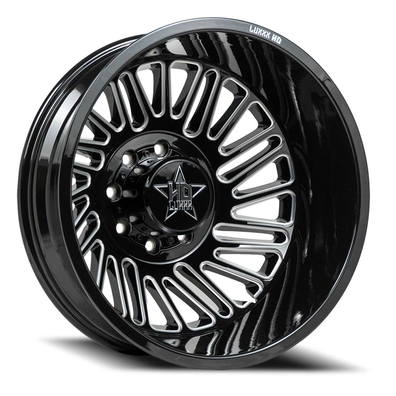 DUALLY HD19 20X8.25 8X200 -192 142 Gloss Black Milled (Rear)