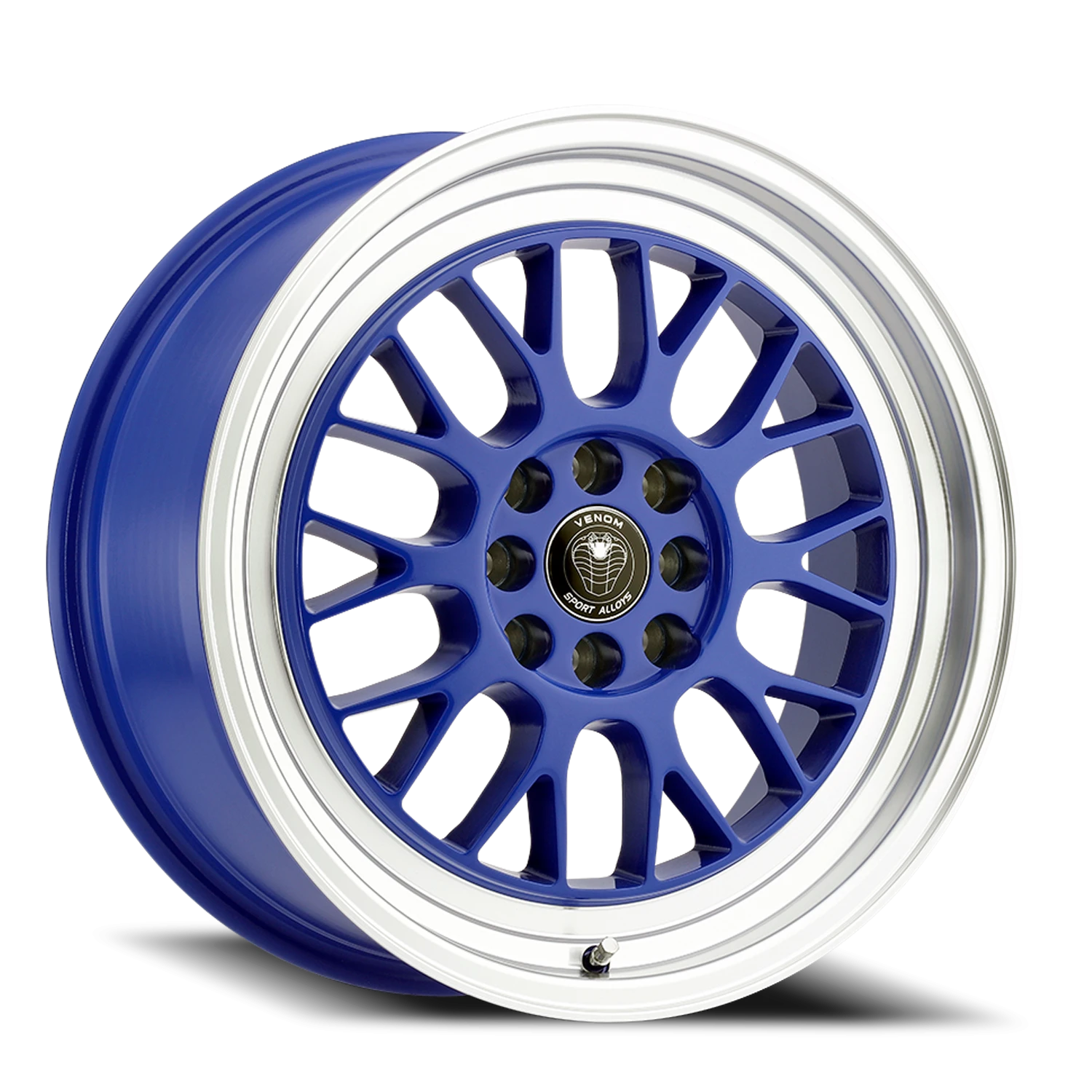 VENOM19 17X7.5 5112/114.3 +30 73.1 Gloss Blue Machined Lip
