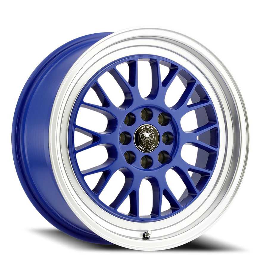 VENOM19 18X8.5 5112/114.3 +30 73.1 Gloss Blue Machined Lip