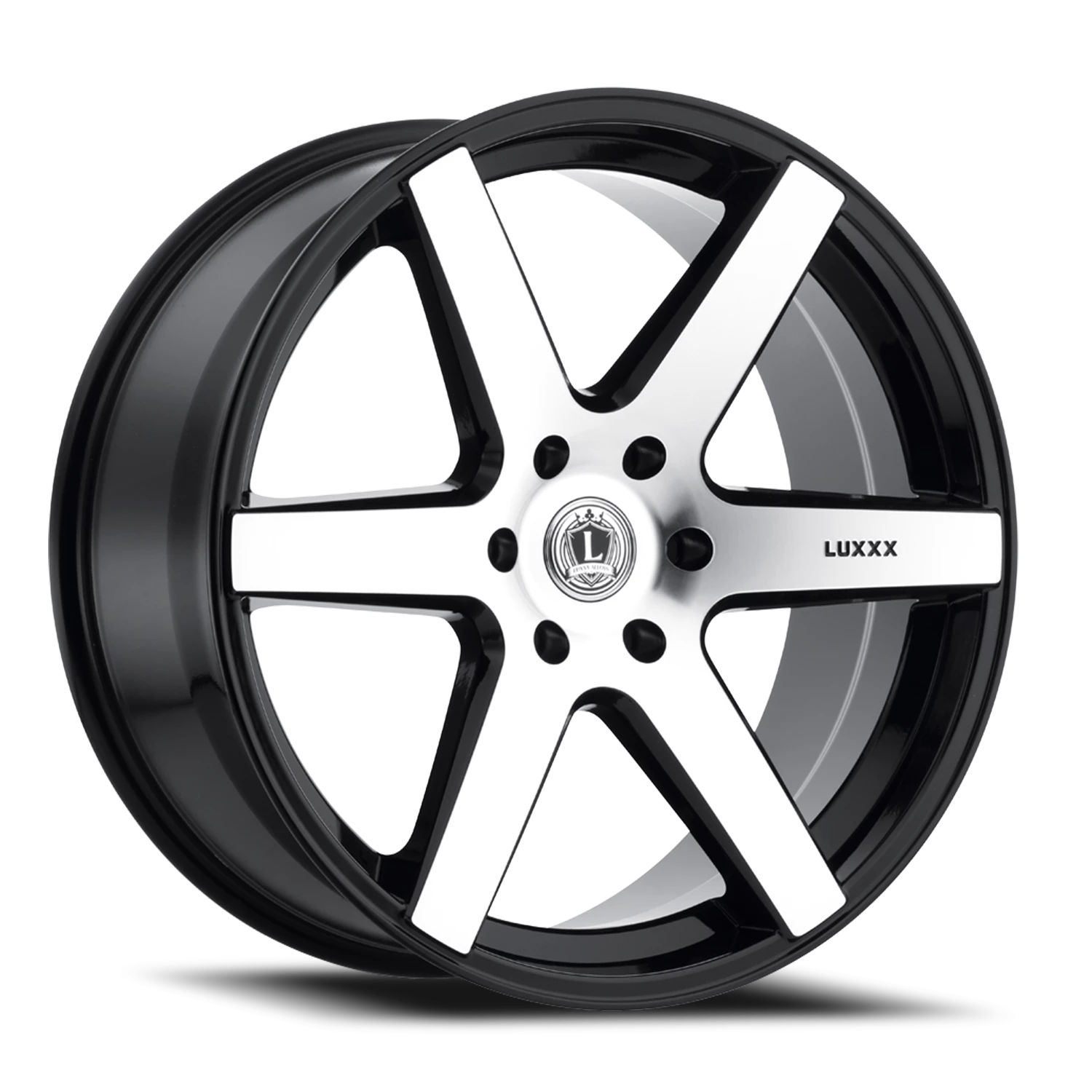 LUX20 26X10 6X139.7 +30 78.1 Gloss Black Machined Face