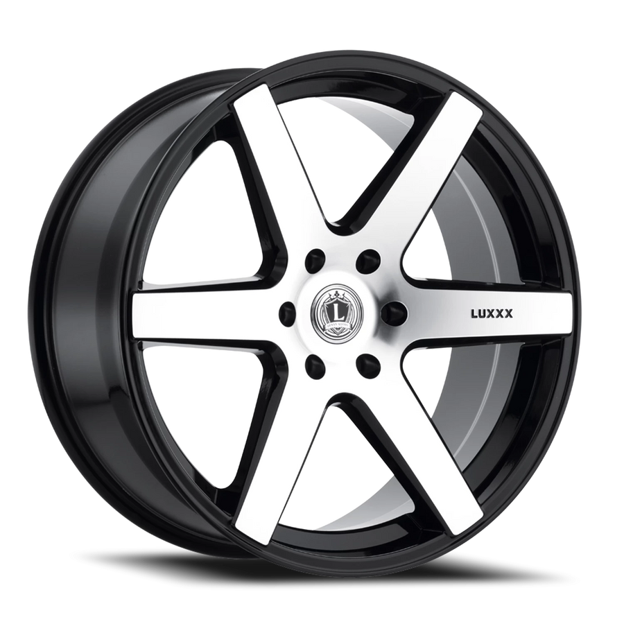 LUX20 24X9.5 6X139.7 +30 78.1 Gloss Black Machined Face