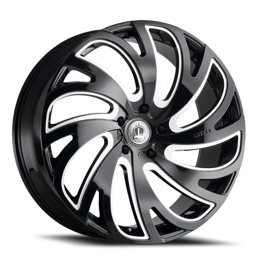 LUX23 20X8.5 5X115 +18 73.1 Gloss Black Milled