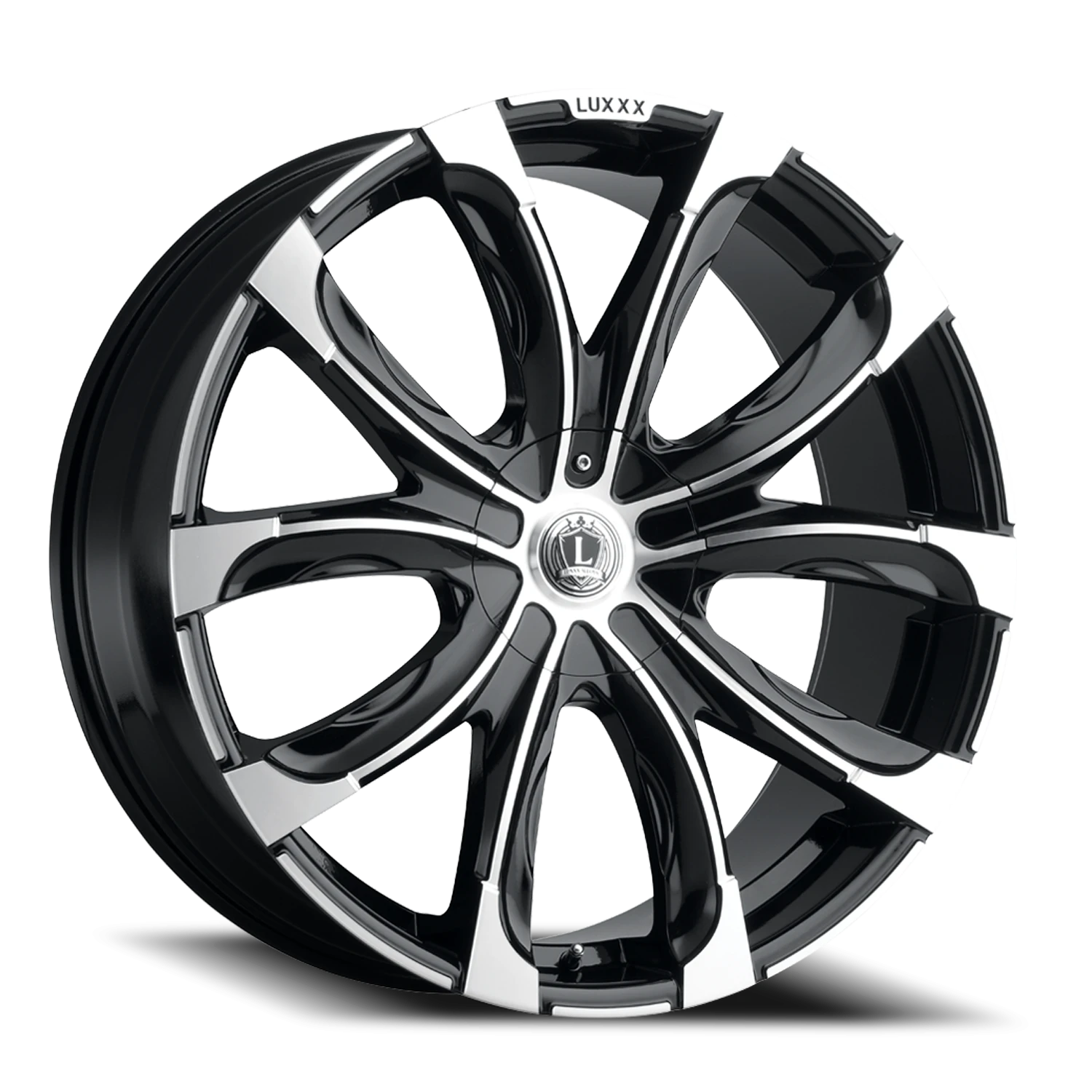 LUX24 26X10 6135/139.7 +33 87.1 Gloss Black Machined Face