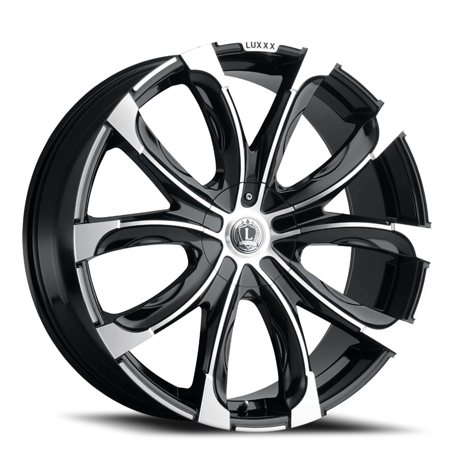 LUX24V 20X8.5 5114.3/120 +35 73.1 Gloss Black Machined Face