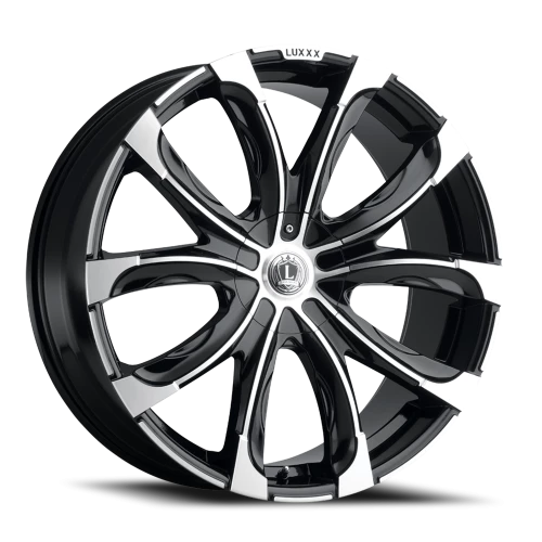LUX24V 22X9 6135/139.7 +33 87.1 Gloss Black Machined Face