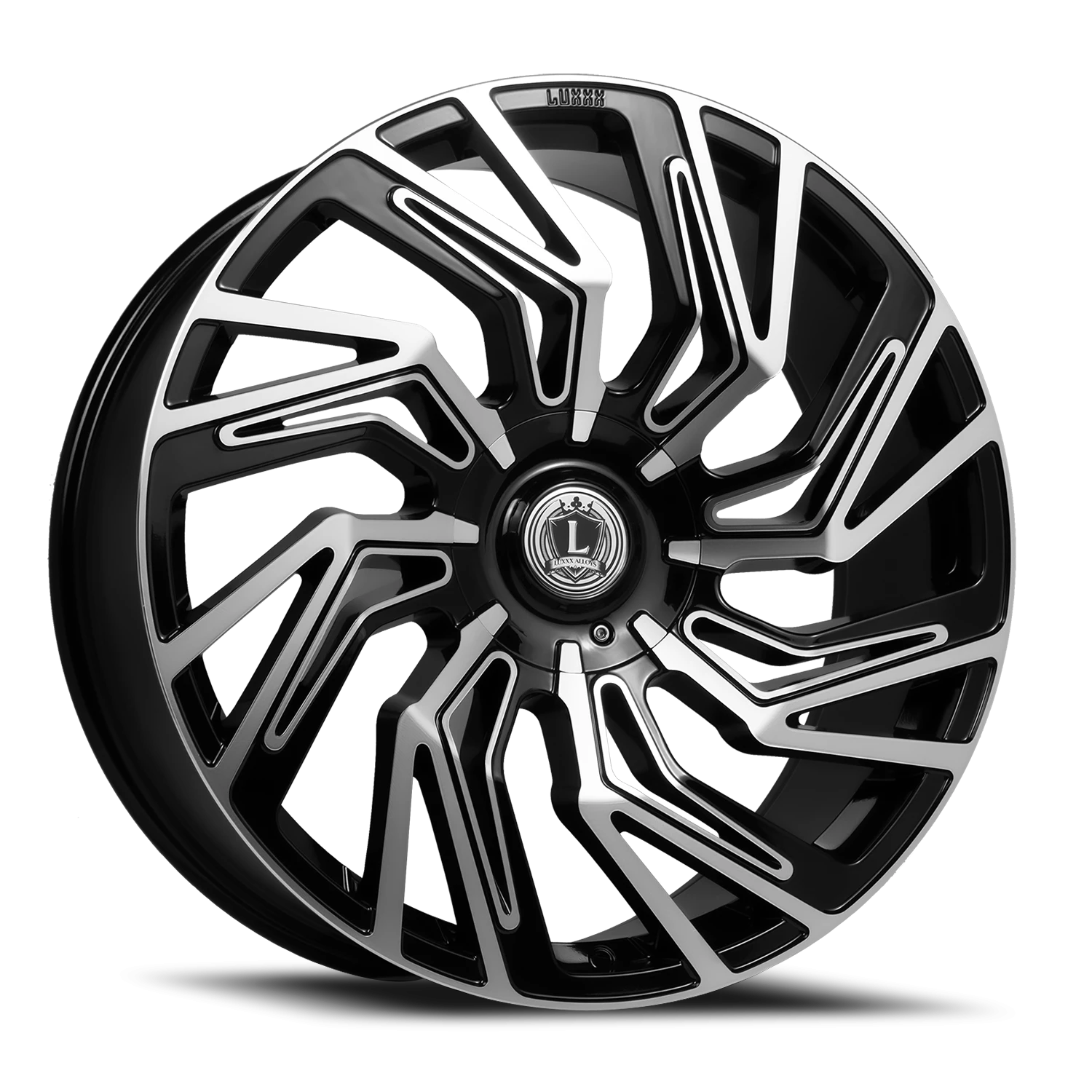 LUX28 24X10 6135/139.7 +33 93.1 Gloss Black Machined Face
