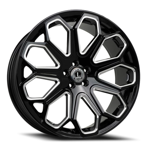 LUX29 22X9 6X135 +33 87.1 Gloss Black Milled