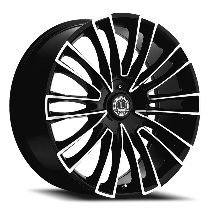 LUX3 24X9.5 5127/139.7 +15 78.1 Gloss Black Machined Face