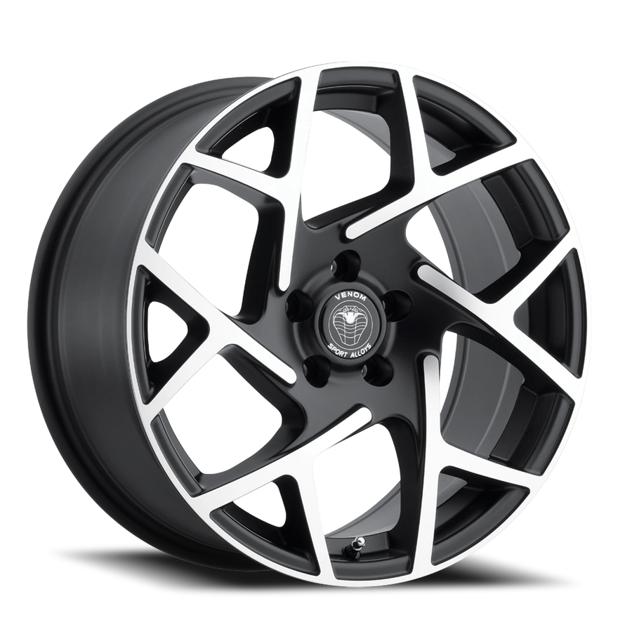 VENOM31 17X8 5X120 +31 73.1 Gloss Black Machined Face