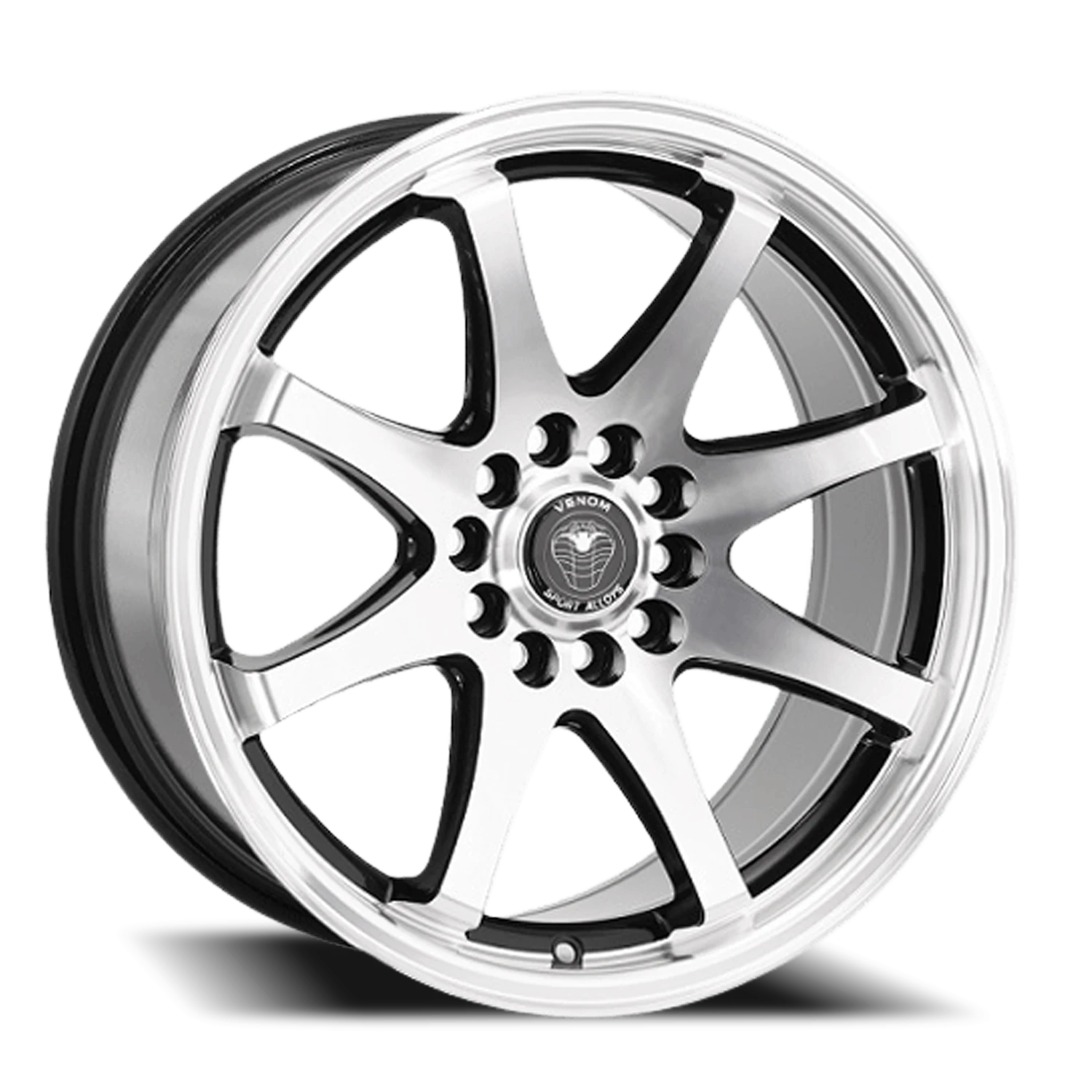 VENOM35 17X8 5110/114.3 +31 73.1 Gloss Black Machined Face