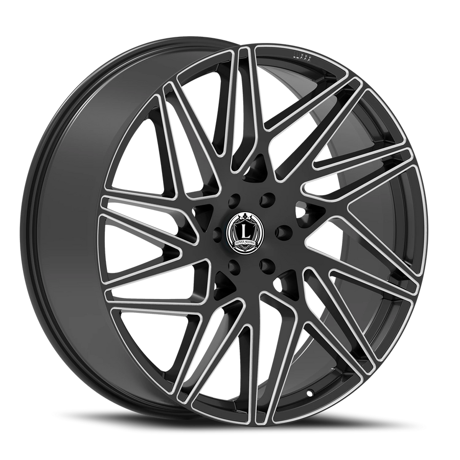 LUX38 22X9 5X115 +15 73.1 Gloss Black Milled