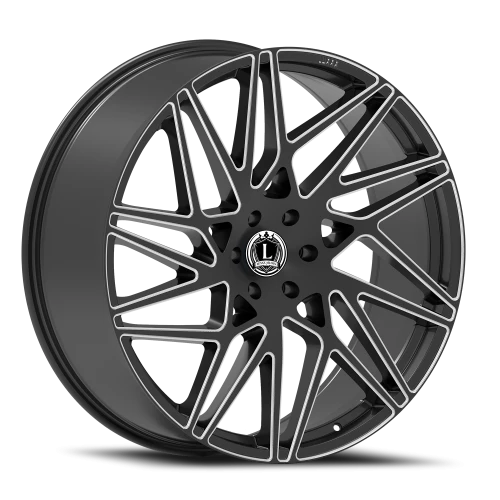 LUX38 22X9 6X120 +31 66.9 Gloss Black Milled