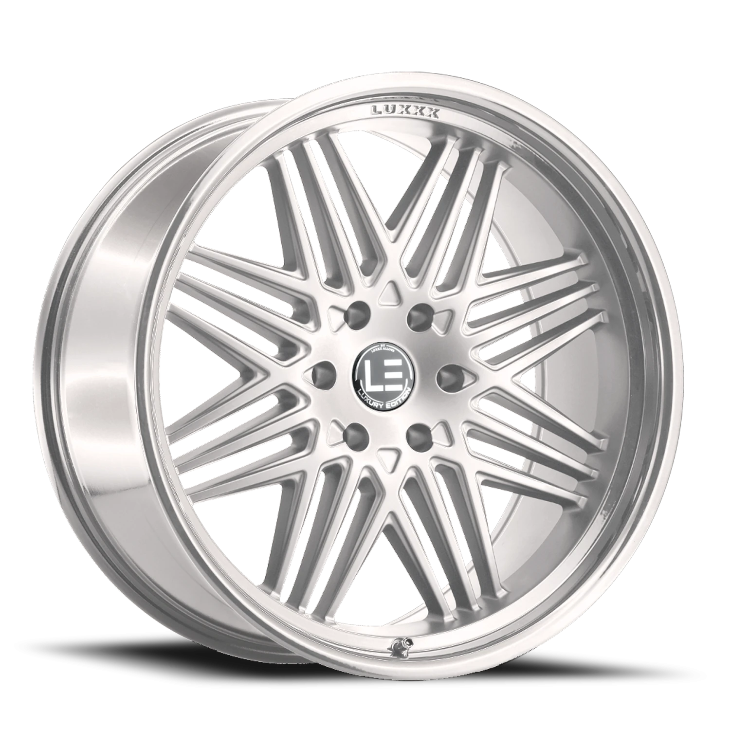 LUX LE4 22X10.5 5X115 +20 73.1 Silver Machine Face