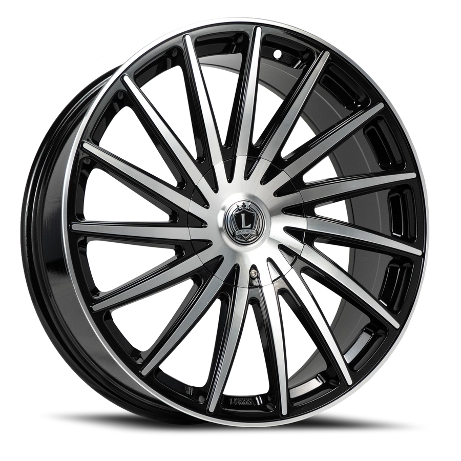 LUX40V 22X9 5114.3/127 +33 73.1 Gloss Black Machined Face