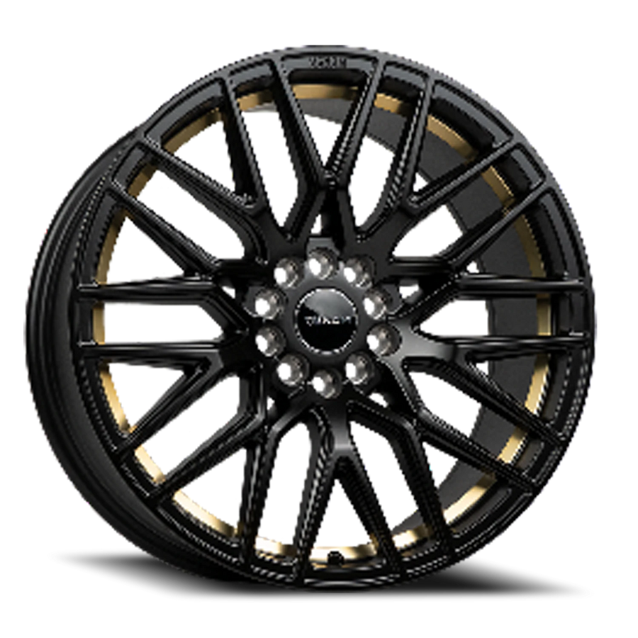 VENOM40 18X8.5 5X110/114.3 +35 73.1 Satin Black w Gold Line
