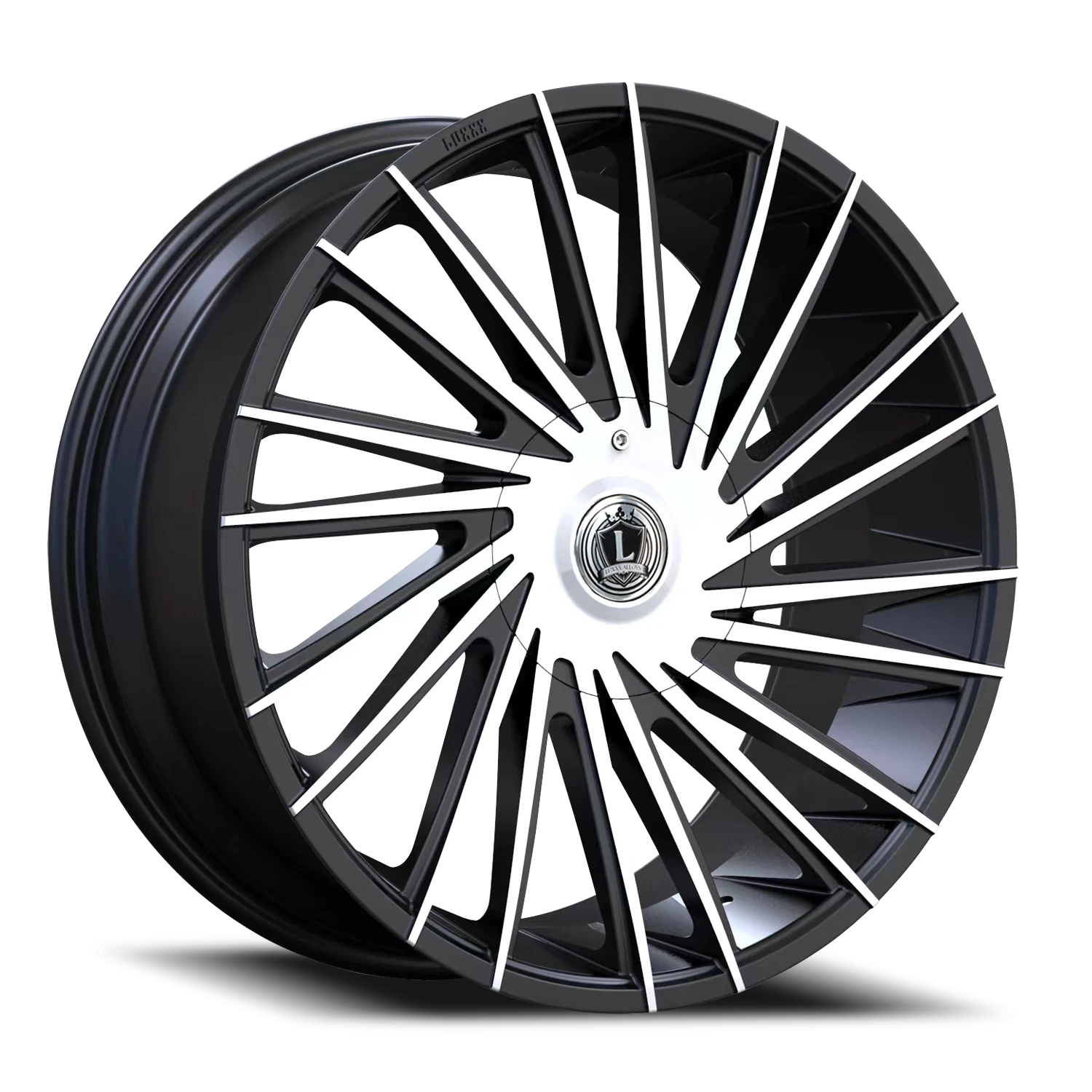 LUX43 18X8 5114.3/120 +35 73.1 Gloss Blk Machined Face