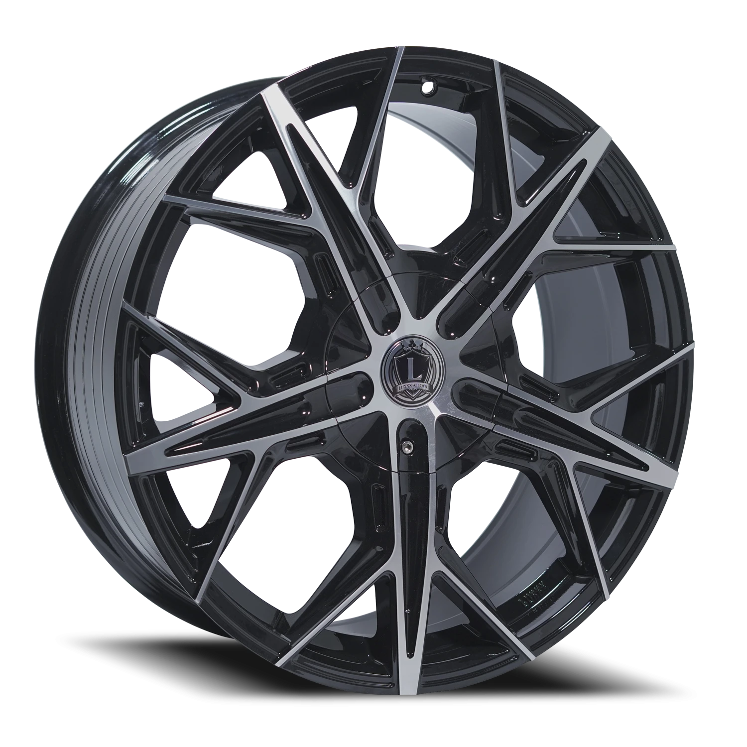 LUX44 20X8.5 5114.3/120 +31 73.1 Gloss Black Machined Face