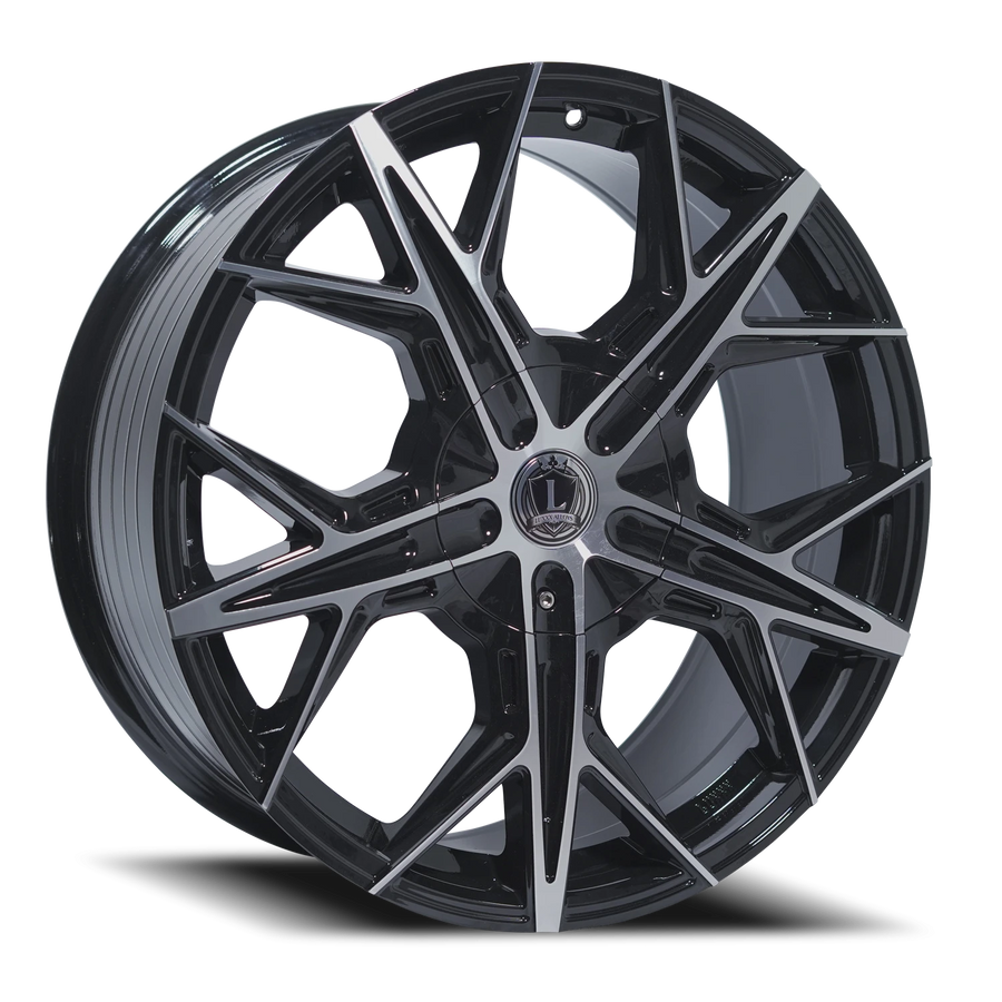 LUX44 20X8.5 5115/127 +31 78.1 Gloss Black Machined Face