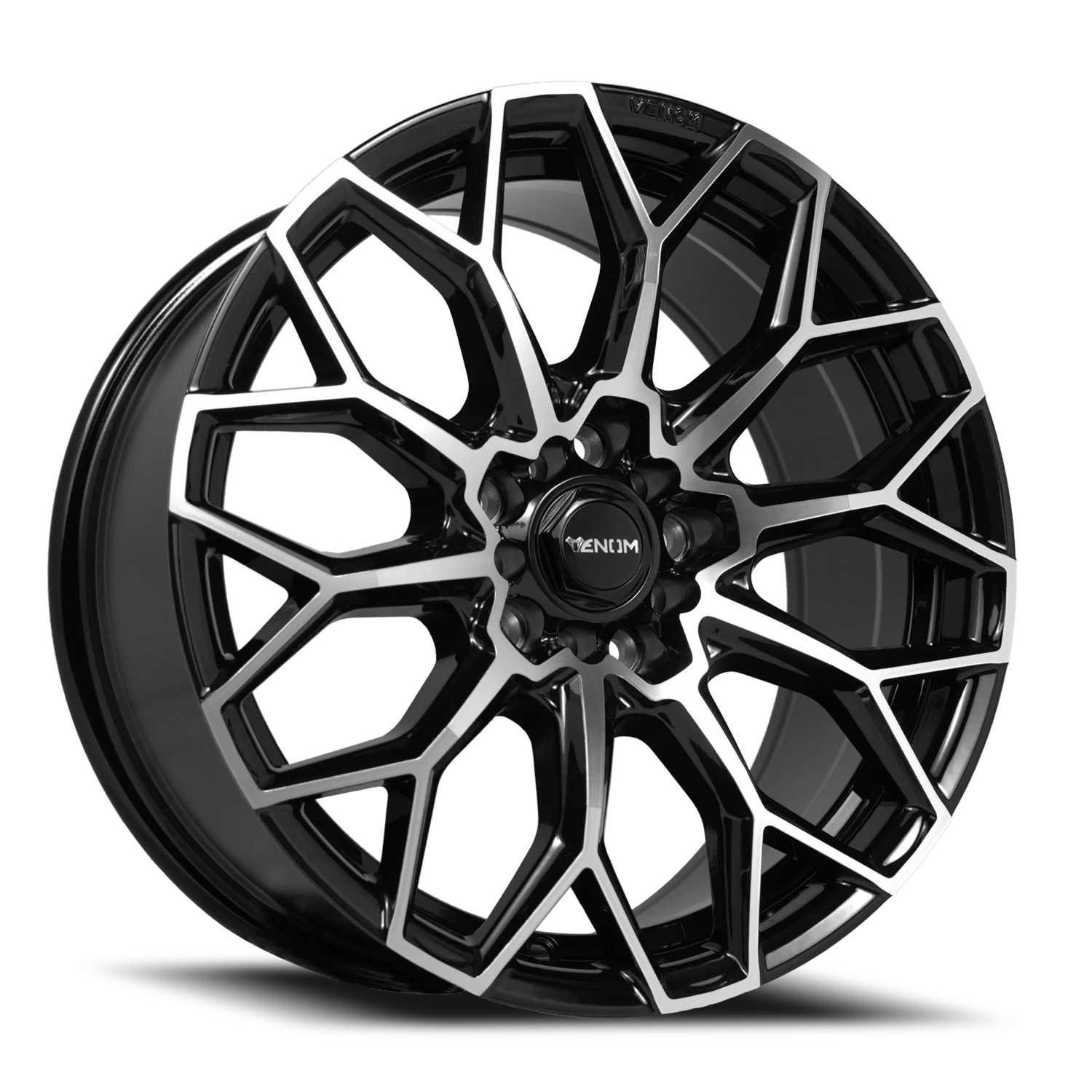 VENOM45 18X8.5 5X110/114 +35 73.1 Gloss Black Machined Face