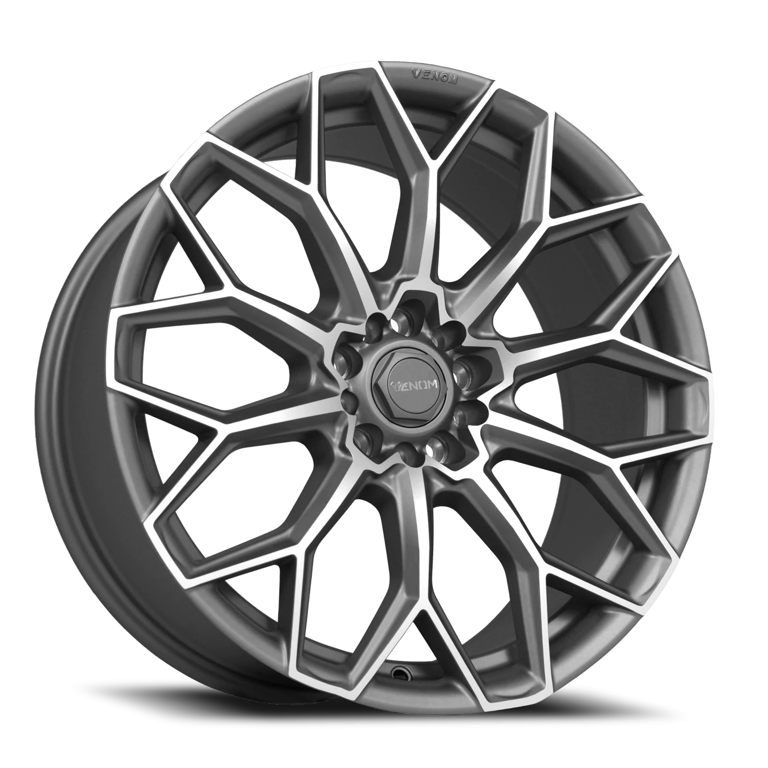 VENOM45 18X8.5 5X112/114 +35 73.1 Matte Gunmetal Machined Face