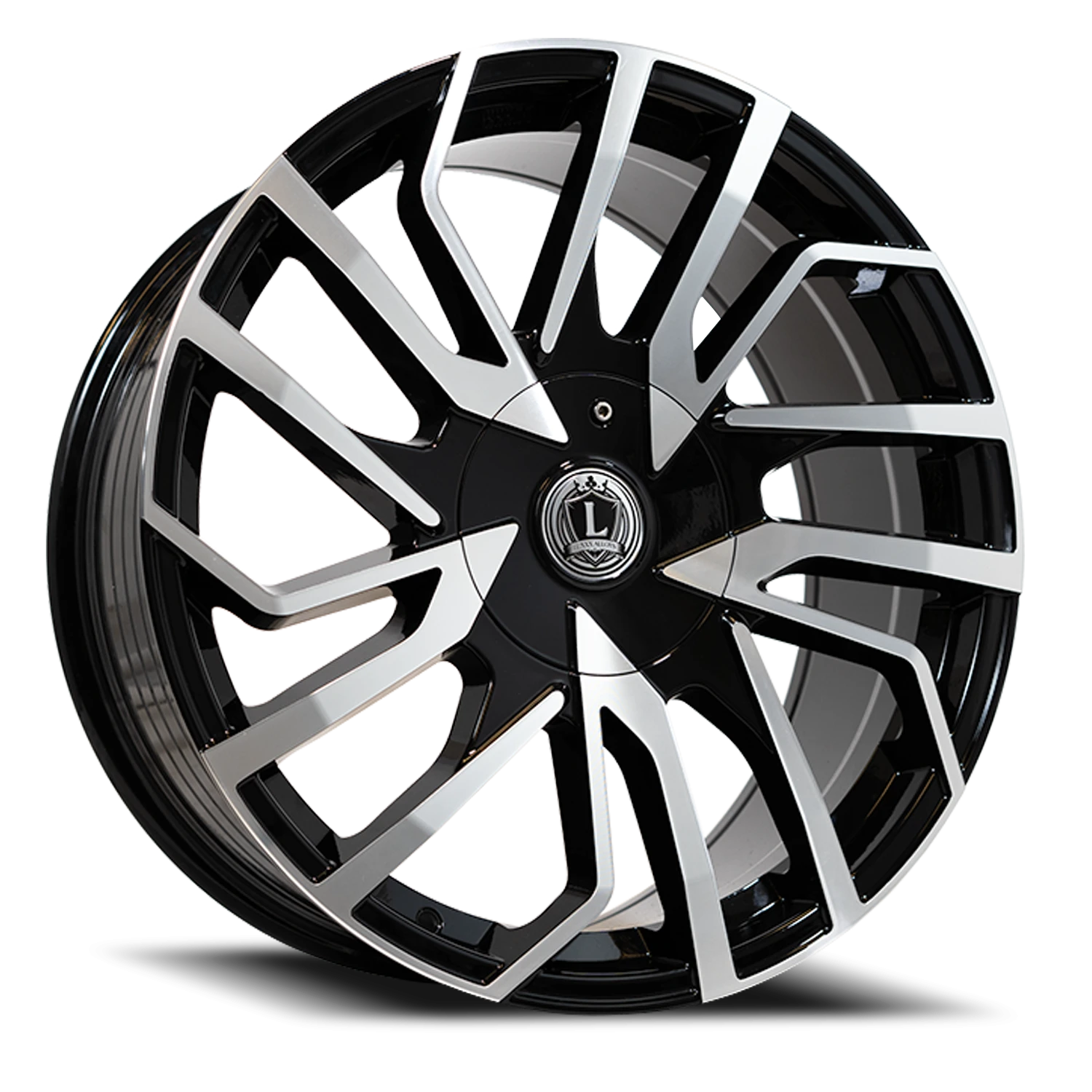 LUX47 18X8 5114.3/120 +35 73.1 Gloss Blk Machined Face