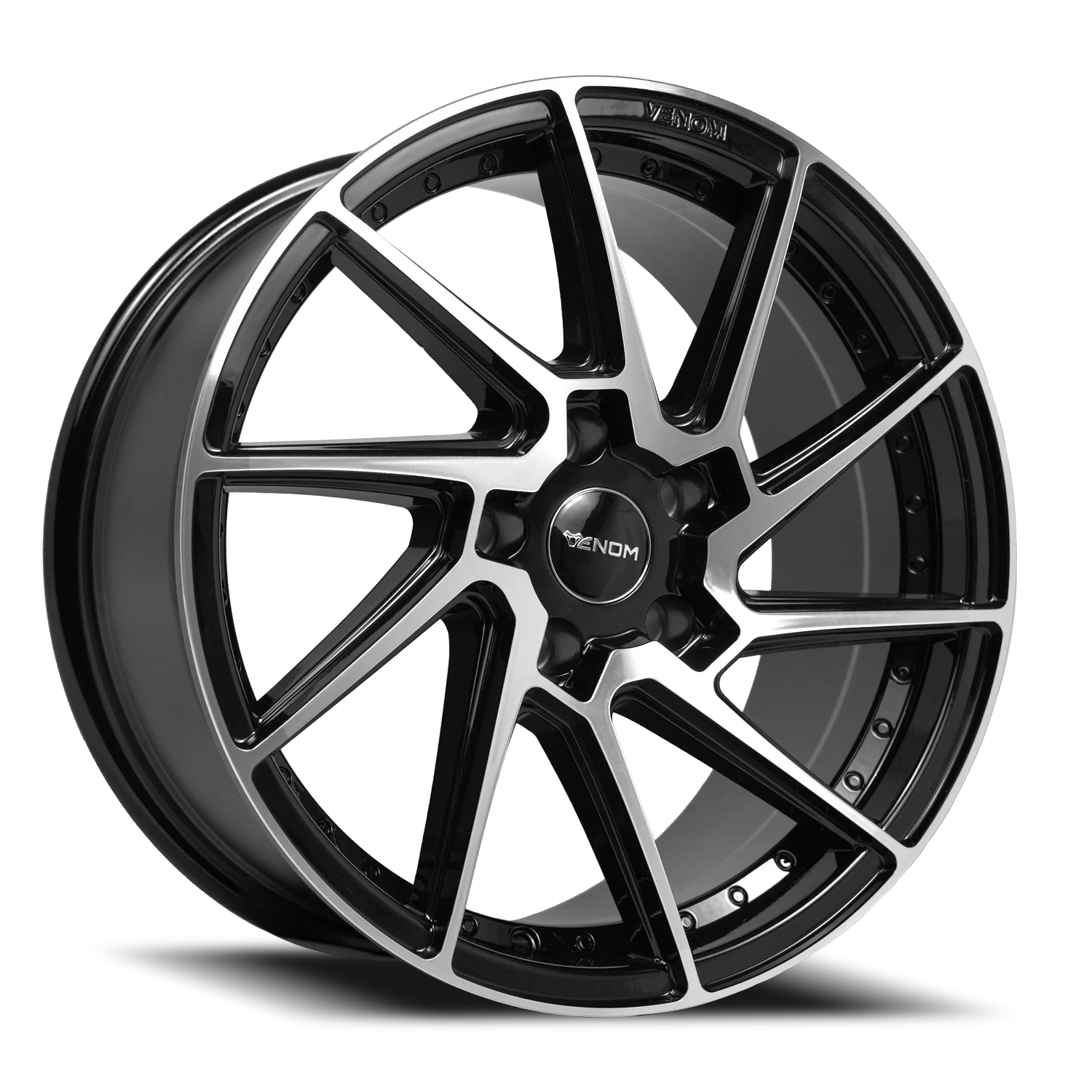 VENOM47 18X8.5 51143 +35 73.1 Gloss Black Machined Face