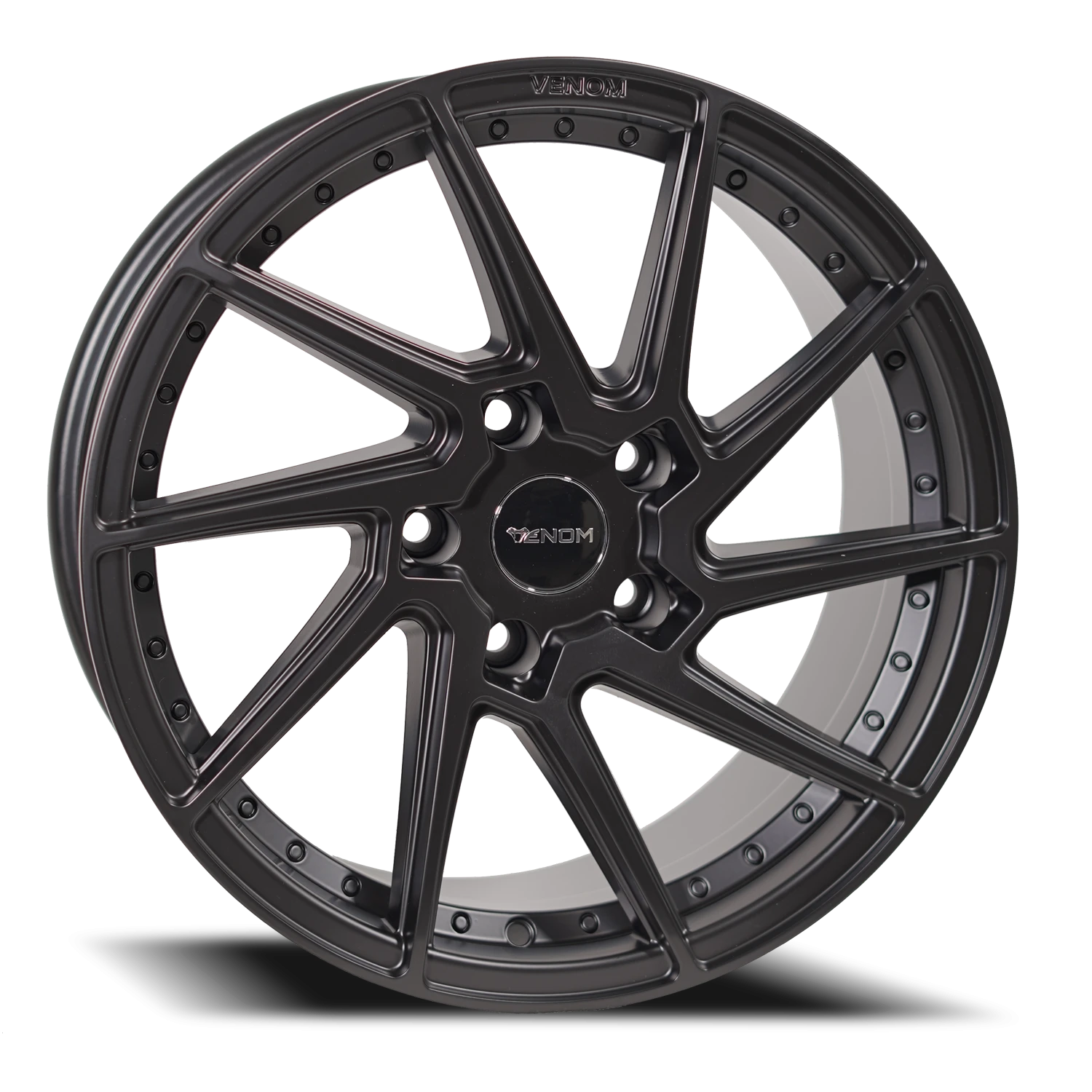 VENOM47 18X8.5 5112 +35 73.1 Satin Black