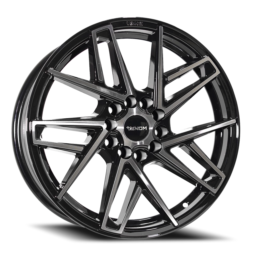 VENOM48 18X8.5 5112/114.3 +35 73.1 Gloss Black Machined Face