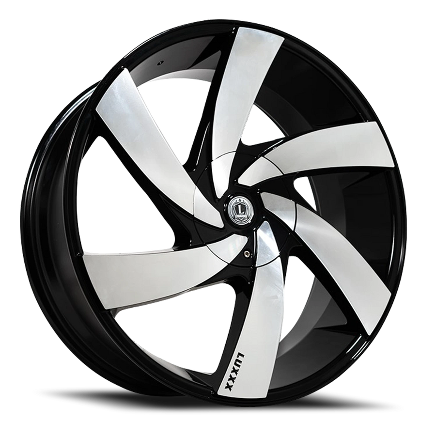 LUX48 20X8.5 5114.3/120 +31 73.1 Gloss Blk Machined Face