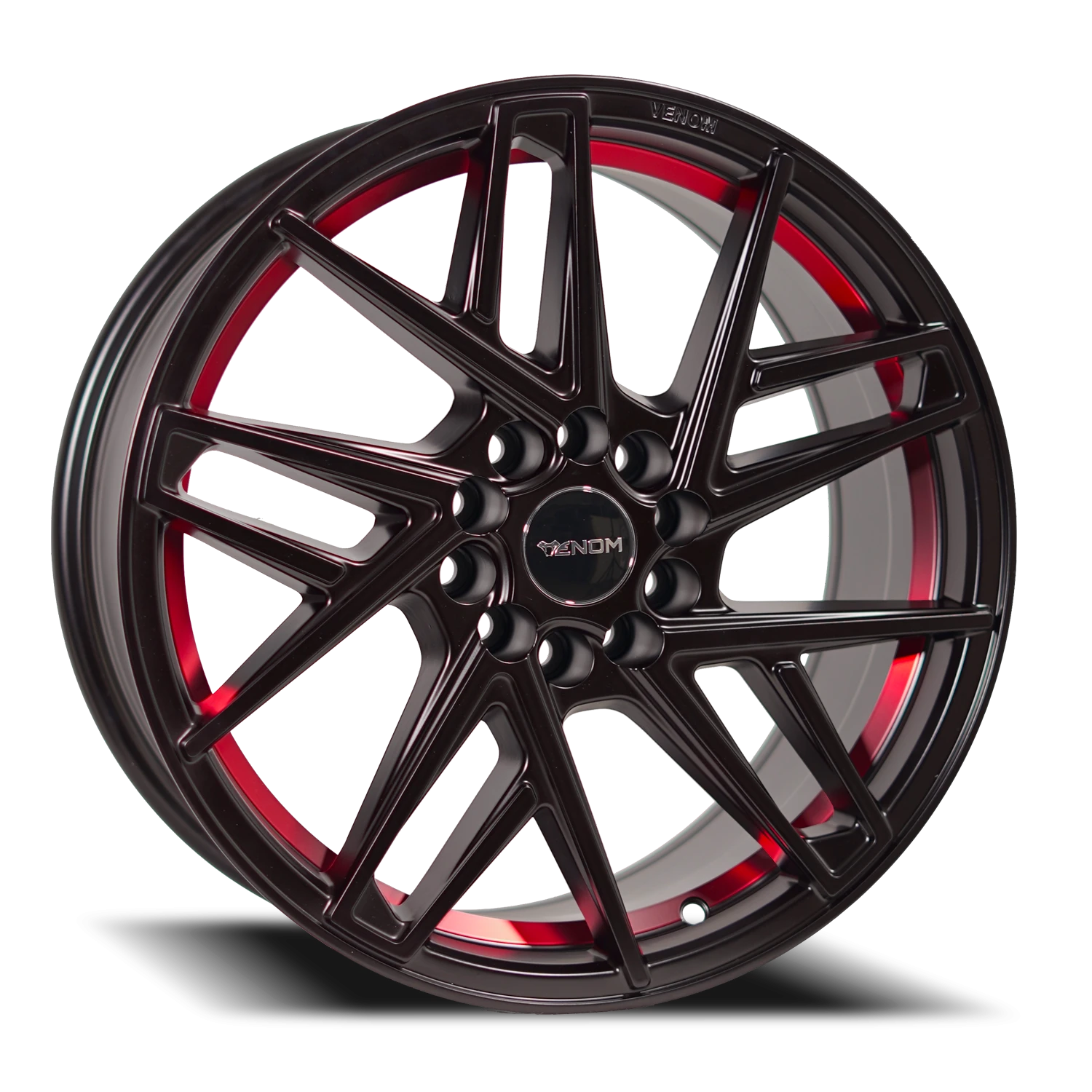 VENOM48 18X8.5 5108/114.3 +35 73.1 Satin Blk With Red Line