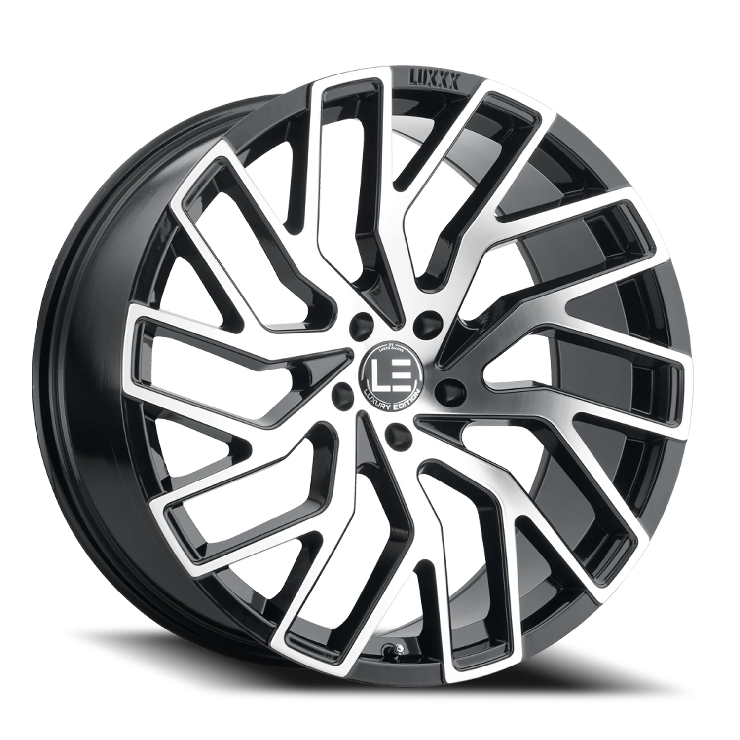 LUXLE5 20X9 6X120 +25 66.9 Gloss Black Machined