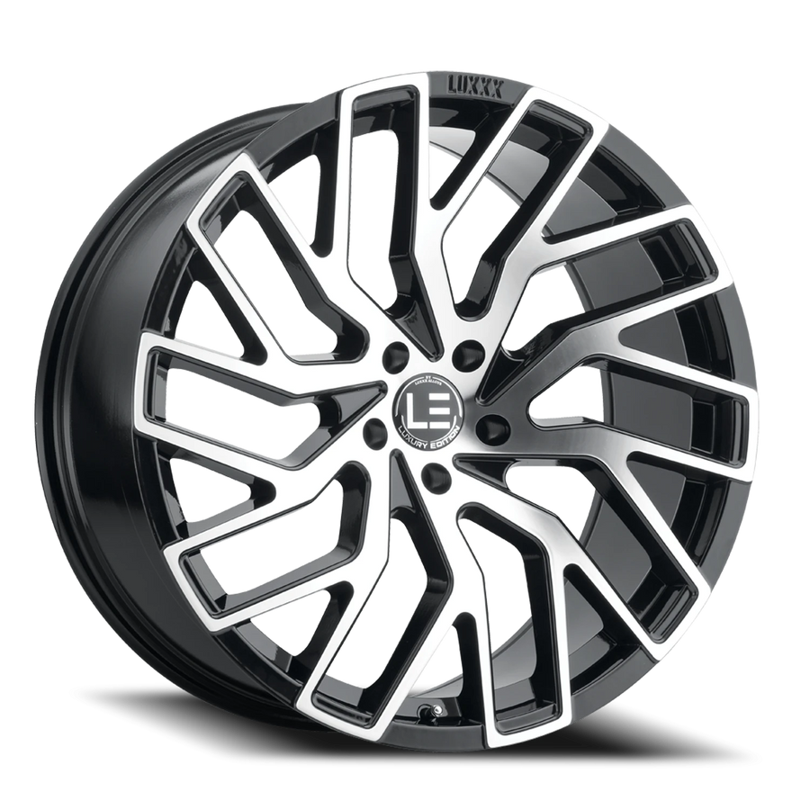 LUXLE5 20X9 6X120 +25 66.9 Gloss Black Machined